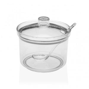 AZUCARERO  PLASTICO ACRILICO CON CUCHARA