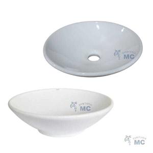 BACHA APOYO RIMINI REDONDA BLANCA 34 X 10.5CM (PFW)