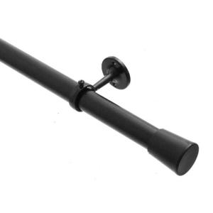 BARROTE P/ CORTINA NEGRO 1.40m METAL 2 SOPORTES+PUNEROS(pfw)