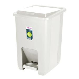 BASURERO PAPELERA CON PEDAL 15L BEIGE