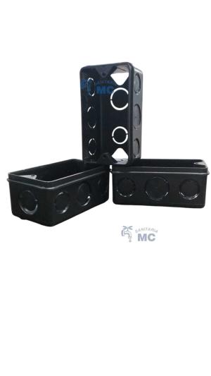 CAJA DE LUZ EMBUTIR 6 x 10 x 5 NEGRA(pfw)