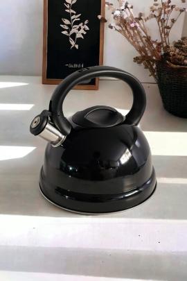 CALDERA 3 LT NEGRA JARRA MANGO COCINA AGUA CALIENTE METAL(P)