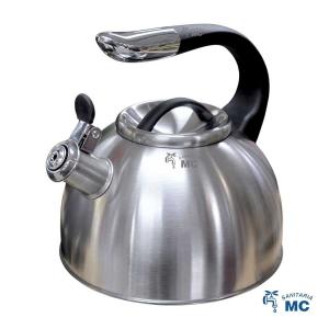 CALDERA AGUA 3 LTS [SATINADA] C/SILBATO INDUCCIÓN ETC COCINA