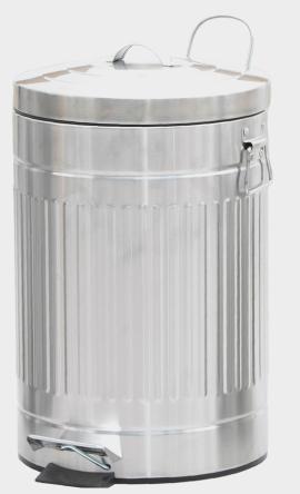 CESTO GALVANIZADO A PEDAL 12 LITROS