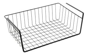 CESTO ORGANIZADOR BAJO ESTANTE 40X26X14 [NEGRO]