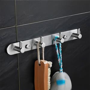 COLGADOR PERCHERO (4 GANCHOS) PARED ALUM METAL [SATINADO]