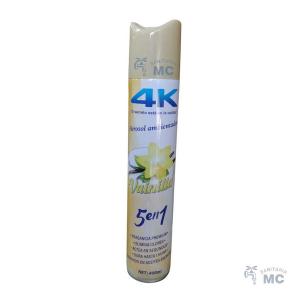 DESODORANTE DE AMBIENTE VAINILLA EN AEROSOL 4K 400 ML