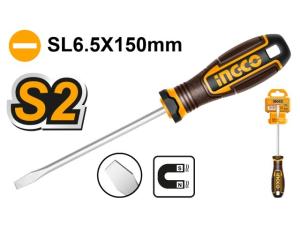 DESTORNILLADOR PALETA PLANO S2 SL 6.5X 150MM INMANTADO INGCO