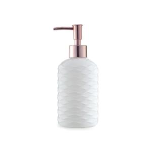 DISPENSADOR DE JABON DE VIDRIO BLANCO