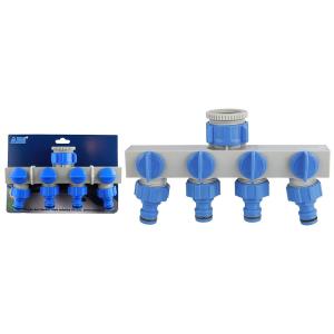 DISTRIBUIDOR PARA RIEGO 4 SALIDAS 3/4 ENTRADA 1-3/4