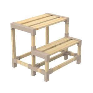 ESCALERA 2 NIVELES 38X3939CM MADERA