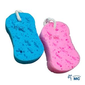 ESPONJA DE BAÑO CON CORDON 15X8X4 CM DUCHA PERSONAL