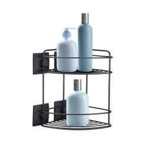 ESQUINERO 2 ESTANTES BAÑO ADHESIVO [NEGRO] 3M