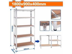 ESTANTERIA 5 NIVELES AJUSTABLES 1800X900X400MM WTS1A94 WADFO