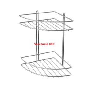 ESTANTE ESQUINERO SIMPLE PARA BAÑO cromado