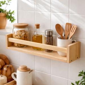 Estante decorativo colgante de madera 42cm - MADERA