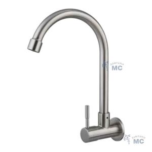 GRIFO UNITARIO PARED INOXIDABLE SATINADO MONTALBO [CER](PFW)