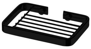 JABONERA de pared Negro Mate FUTURE