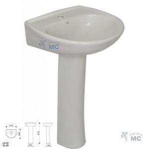 LAVATORIO FIORI PEQUEÑO BLANCO(41.5Lx34.5A) s/pedestal (PFW)