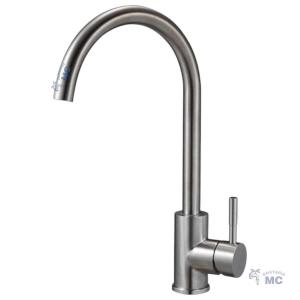 MONOCOMANDO MESADA PICO ALTO MILANO SLIM ACERO SATINA (PFW)