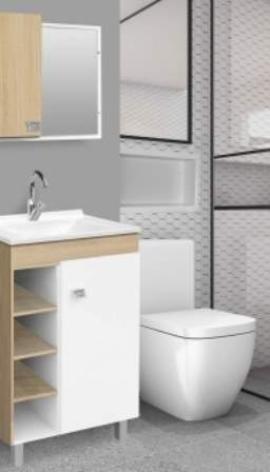MUEBLE  BAÑO Rimontti DE PIE BLANCO 62*34*83