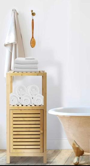 MUEBLE REPISA  BAMBU 1 PUERTA 2ESTANTES 80X36X33
