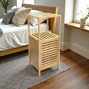 MUEBLE REPISA BAMBU 1 PUERTA 2 ESTANTES 80X36X33