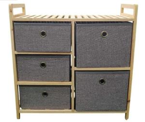 ORGANIZADOR MULTIFUNCION MADERA 5 CESTOS