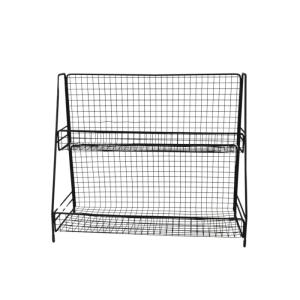 Organizador De Metal 2 Niveles 40x16x34.4cm - NEGRO