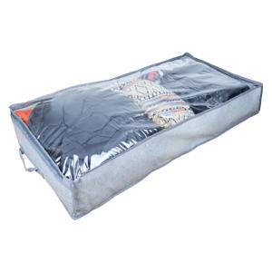 Organizador de tela con cara transparente 100x50x15cm - GRIS