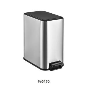 PAPELERA RECT. 5LT C/PEDAL ACERO INOXIDABLE