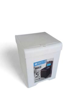 PAPELERA T/RETRAC PLASTICO BCO 17 X 17 X 22