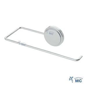 PERCHA SOPORTE MULTIUSO TOALLERO CON ADHESIVO CROMO REDONDO