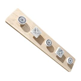 PERCHERO DE MADERA 5 PERCHAS COLGAR 48X10CM (PFW)