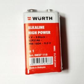 PILA ALCALINA 9V E-BLOCK 6LR61 WURTH (PFW)