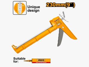 PISTOLA APLICADORA TUBOS SILICONA 230MM METAL INGCO