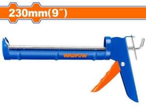 PISTOLA APLICADORA TUBOS SILICONA 230MM METAL WADFOW AZUL