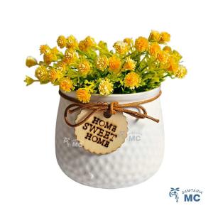 PLANTA DECORATIVA EN MACETA DE CERAMICA 8.5CMX12CM