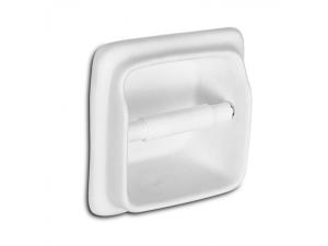 PORTA ROLLO EMBUTIR BLANCO DE LOZA