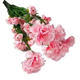 RAMO DE CLAVELES ARTIFICIALES 30 FLORES 45CM ROSADO INTERIOR