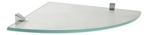 REPISA VIDRIO RADIO 25 X 25 SOPORTE CROMADO PRAT-K