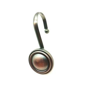 SET 12 GANCHOS PARA CORTINA ACERO INOX. BOTON