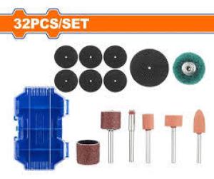 SET ACCESORIOS MINI TORNO 1/8 X 32 PCS WADFOW