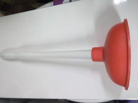 SOPAPA CON MANGO METALICO SILICONA ROJA (PFW)