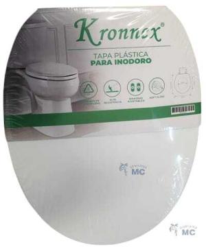 TAPA INODORO PLÁSTICO KRONNEX CIERRE SUAVE [BLANCA] (PFW)