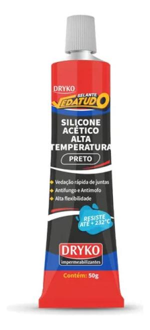 TUBO 50ML SILICONA ALTA TEMPERATURA DRYkO NEGRO(PW)