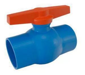 VALVULA ESFERICA PVC SOLDABLE 25mm VIQUA AZUL