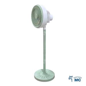VENTILADOR PIE PEQ. 25W REGULABLE ANGULO 28x10cm [VERDE BLA]