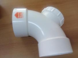 codo pvc 110 90° HH con tapa inspección S. H.